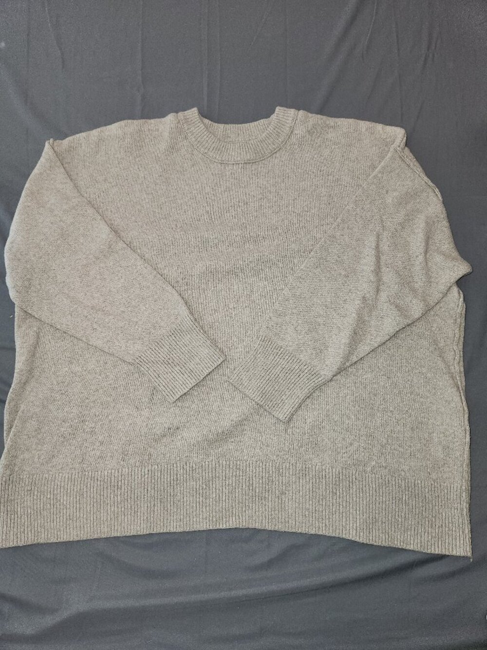 Aerie Womens XXL Oversized Crewneck Knit Sweater Oatmeal Beige Heather Relaxed
